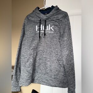 Huk Charcoal Heather Performance Hoodie